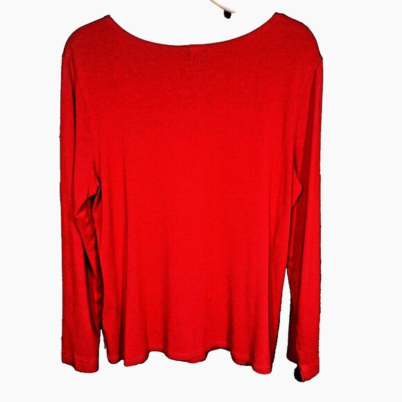 Eileen Fisher Italian Stretch Tee M  Quiet Luxury Minimalist Soft Knit Top - Picture 2 of 4